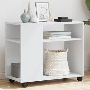 VidaXL Odkládací stolek na kolečkách 70 x 35 x 60 cm kompozit [853147] Barva: Bílá