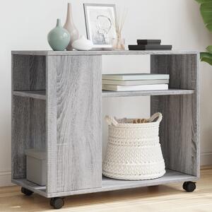 VidaXL Odkládací stolek na kolečkách 70 x 35 x 60 cm kompozit [853147] Barva: šedá sonoma