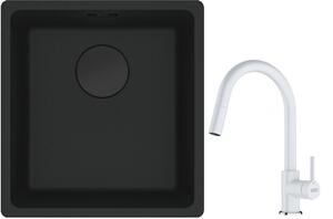 Sada granitový dřez Franke Maris 125.0697.760, kuchyňská baterie Franke Lina 115.0626.081