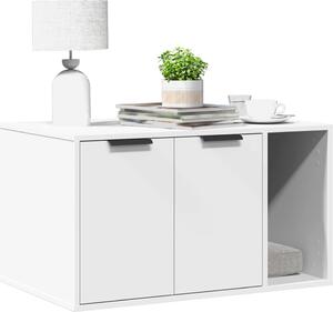 VidaXL Skříňka na kočičí záchod 80x50x45 cm kompozitní dřevo [857736] Barva: Bílá