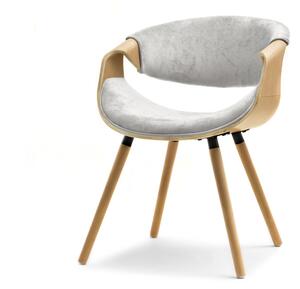 Designová jídelní židle SAROLTA - dub / popelavá