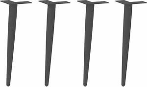 VidaXL Nohy konferenčního stolku kuželového tvaru 4 ks ocel 42-43 cm ocel [4012514] Barva: Černá