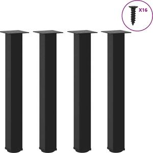 VidaXL Nohy konzolového stolku 4 ks ocel 72-74 cm ocel [4012468] Barva: Černá