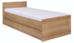 Jednolůžková postel s roštem 80x200 LIONU - dub riviera