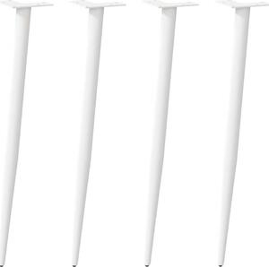 VidaXL Nohy konzolového stolku kuželového tvaru 4 ks ocel 72-73 cm ocel [4012517] Barva: Bílá