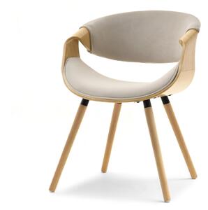 Designová jídelní židle SAROLTA - béžová / dub