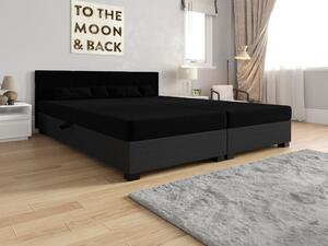 Americká postel s úložným prostorem 160x200 ROSIE 15 - černá / tmavě šedá