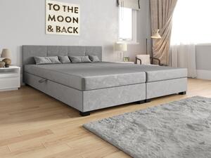 Americká postel s úložným prostorem 140x200 ROSIE 15 - světle šedá