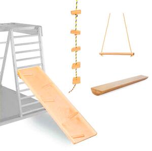 Sada Game - hrazda, kladina, lezecká stěna a lanový žebřík k dětskému hřišti