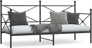 VidaXL Válenda bez matrace 90x200 cm ocel [4104668] Barva: Černá