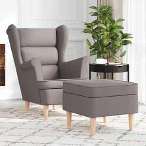 VidaXL Křeslo s podnožkou textil [3307991] Barva: taupe