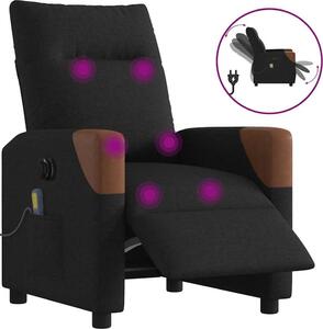 VidaXL Elektrické masážní polohovací křeslo textil [3323997] Barva: Černá