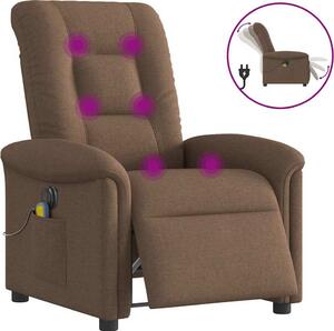 VidaXL Elektrické masážní polohovací křeslo textil [3303248] Barva: Hnědá