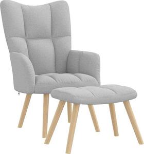 VidaXL Relaxační křeslo s podnožkou textil [4016785] Barva: Obláčkově šedá