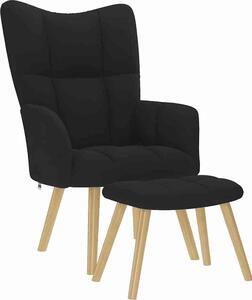 VidaXL Relaxační křeslo s podnožkou textil [4016785] Barva: Černá