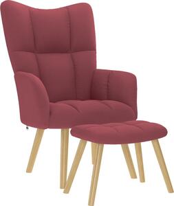 VidaXL Relaxační křeslo s podnožkou textil [4016785] Barva: vínová červená