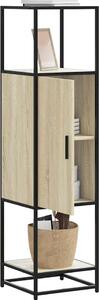 VidaXL Skříň highboard 35,5x35x139 cm kompozit a kov [849038] Barva: dub sonoma