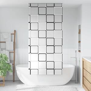 VidaXL Sprchová roleta 90x240 cm Šířka látky 86 cm [4014901] Barva: Čtvercový