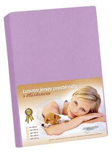 Bellatex Jersey prostěradlo s elastanem fialová, 90 x 200 cm