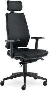 LD Seating Kancelářská židle STREAM 280-SYS s PDH, posuv sedáku, černá skladová