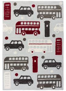 Kusový koberec Zest Kids City Buzz Grey/Multi 100x150 cm