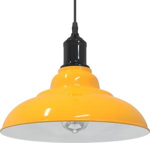 VidaXL Závěsné svítidlo nastavitelnou výškou E27 Ø31 cm metal [4103439] Barva: Lesklá žlutá