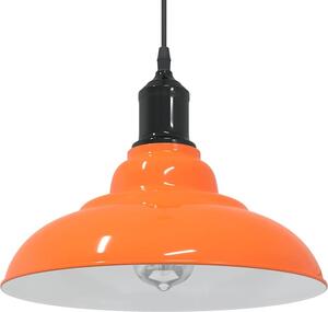 VidaXL Závěsné svítidlo nastavitelnou výškou E27 Ø31 cm metal [4103439] Barva: Lesklá oranžová