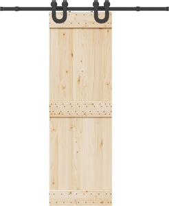 VidaXL Sada příslušenství pro posuvné dveře 183 cm ocelová černá [4009720]