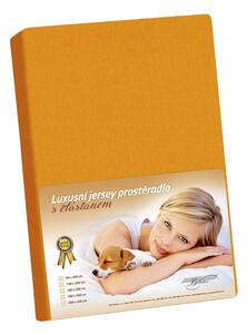 Bellatex Jersey prostěradlo s elastanem oranžová, 160 x 200 cm
