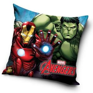 Carbotex Povlak na polštářek Avengers Hulk a Iron-Man, 40 x 40 cm