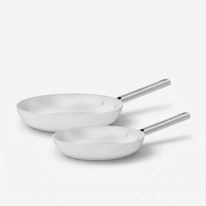 Fabini Sada pánví Meda 5.0 Standard, ø 24 cm + ø 28 cm, 2 díly - Nepřilnavé pánve s keramickým povrchem, krémové