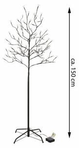 Vánoční dekorace světelný strom 150 cm, 96 LED, teple bílá