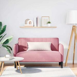 VidaXL Loveseat Sofa 109 cm samet [4100588] Barva: Růžová