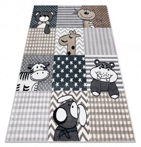 Dětský kusový koberec Fun Pets grey 120x170 cm