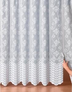 Blancheporte Krajková upravitelná záclona se vzorem motýlů bílá 420x240 cm