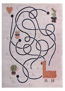 Dětský kusový koberec Fun Game llama beige 80x150 cm