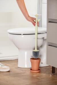 Štětka na WC kytka s květinou Florganic VIGAR (barva - světle zelená, bílá, hnědá)