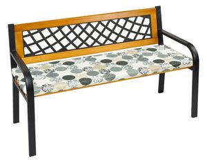 Bellatex Sedák na lavici hladký Koule šedá, bílá rozměr 40x150 cm