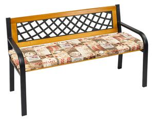 Bellatex Sedák na lavici hladký Káva zrnková hnědá, červená rozměr 40x120 cm