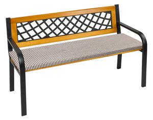 Bellatex Sedák na lavici hladký Kostička hnědá, velikost 40x120 cm