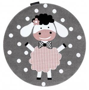 Dětský kusový koberec Petit Dolly sheep grey kruh 120x120 cm