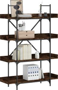 VidaXL Knihovna se 4 policemi 100 x 33 x 145,5 cm kompozit [837696] Barva: kouřový dub
