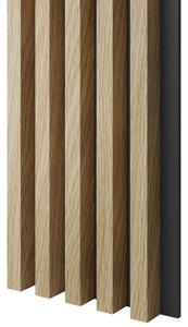 Akustický panel, podklad MDF deska, široká lamela, Evropský dub, 30x275 cm