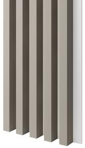 Akustický panel, podklad bílá MDF deska, široká lamela, pískově béžový, 30x275 cm
