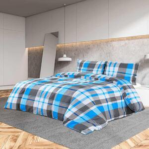 VidaXL Sada ložního prádla 260 x 240 cm bavlna [136052] Barva: modrá a šedá
