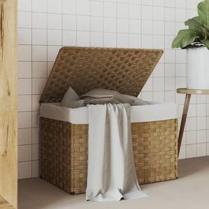 VidaXL Koš na prádlo s víkem 55,5 x 35 x 34 cm polyratan [372049] Barva: Hnědá