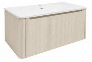 Koupelnová skříňka s umyvadlem Naturel Austen 99x47,5x45 cm clear brown mat AUSTEN100CB
