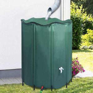 VidaXL Nádrž na vodu s kohoutkem skládací 1 000 l PVC [48607] Barva: Zelená