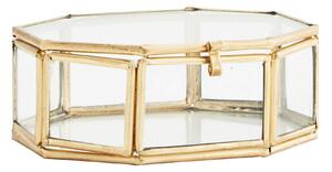 Skleněný box Clear Octagonal Brass