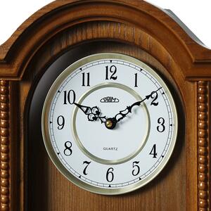 Nástěnné dřevěné hodiny PRIM Classic Pendulum s kyvadlem - hnědé